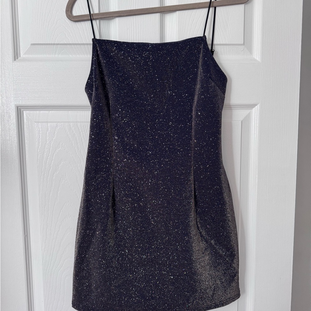 Urban Outfitters Black Sparkle Mini Dress